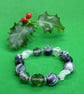 Black and white sparkly polymer clay bracelet - Image 2