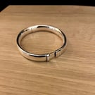 "Coalescence" - Heavy Handmade Sterling Silver Hinged Bangle - Made to any size 