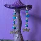 Whimsical dragonfly earrings 
