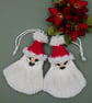 Macrame Santa tree decoration, Jolly Santa head, Boho Father Christmas, 