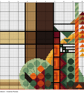 233C - Geometric May Basket Cross Stitch Pattern: Art Deco BROWN (PDF Chart) - Image 4