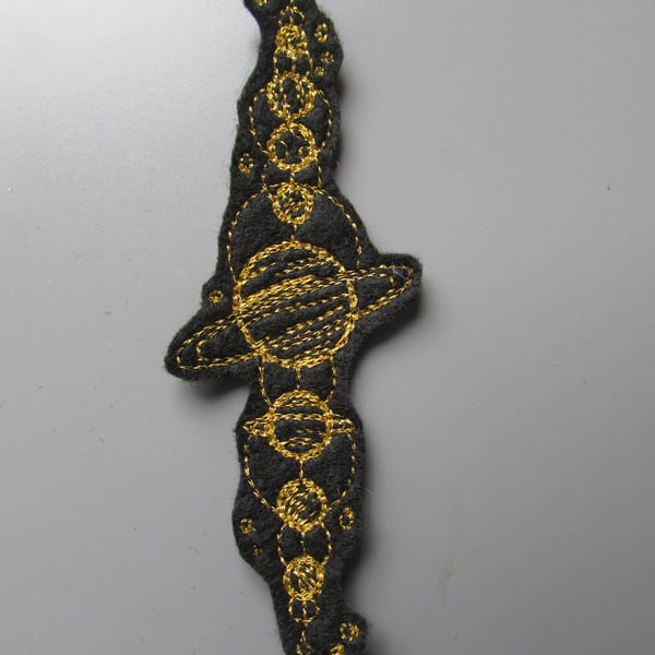 Embroidered Vintage Celestial Planets Applique Patch
