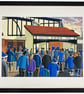 Portsmouth F.C, Fratton Park, Framed Football Art Print. 20" x 16" Frame Size