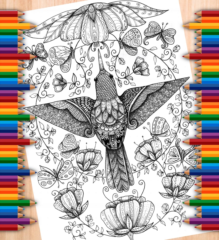 Digital Colouring Pack - Ornate Animals