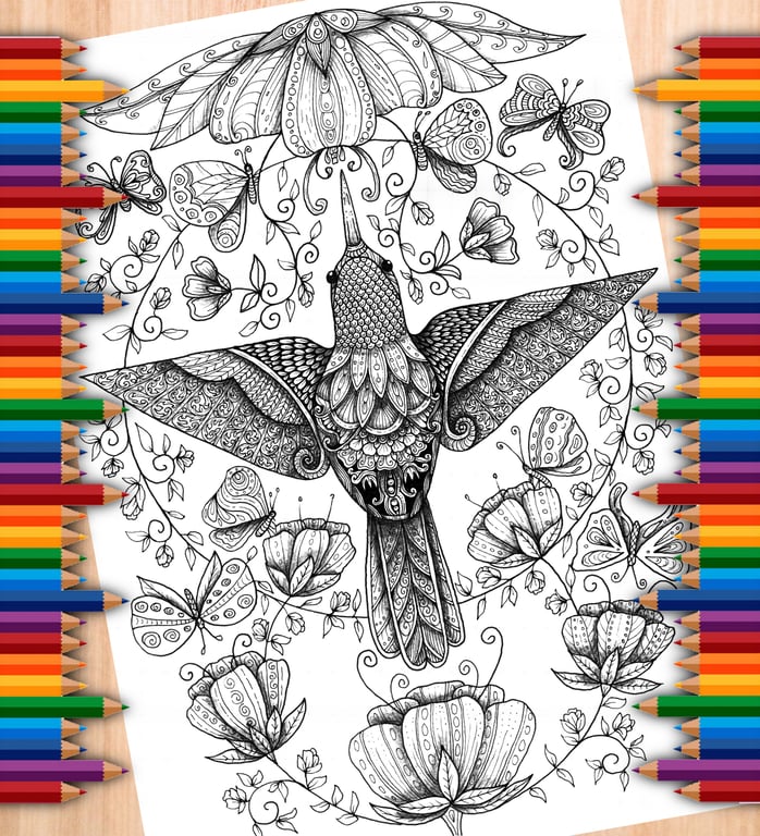 Digital Colouring Pack - Ornate Animals