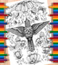 Digital Colouring Pack - Ornate Animals