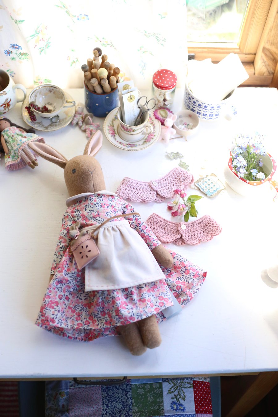 Reserved Listing for Catherine R - Heirloom Liberty Bunny Wiltshire Pink