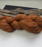 100g Cutch Dyed Golden Brown Laceweight Silk BFL Yarn
