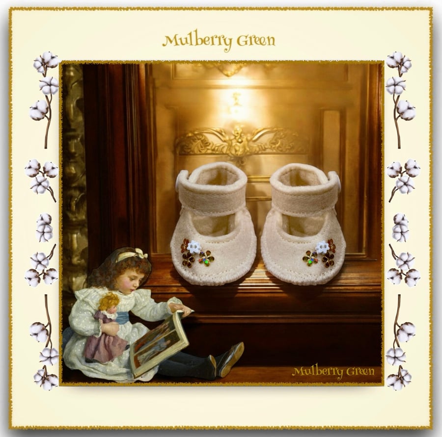 Ivory Sequinned Shoes 