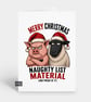 Funny Christmas Card For Him Or Her - Pig & Sheep
