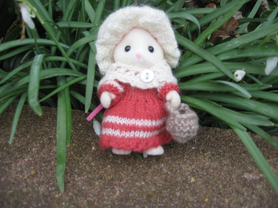 Knitting pattern - Going to Market - for Sylvanian Families by PDF - FolkGoi