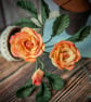  Sunlit Rose in Terracotta - Yellow Felt Bloom  - Image 7