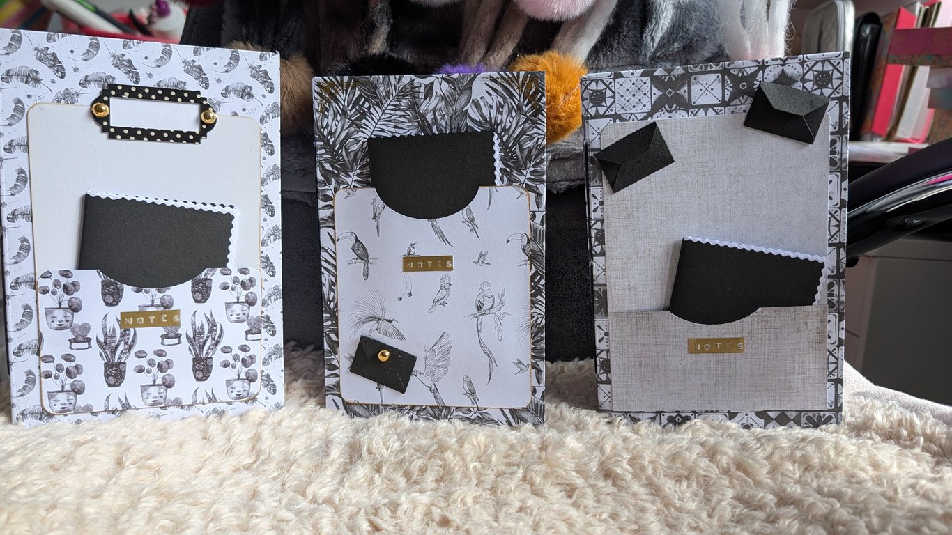 Notebooks - 3 pack slim black and white 