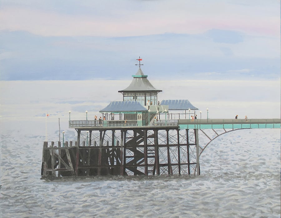 A landscape, Premium print of Clevedon Pier, N.Somerset