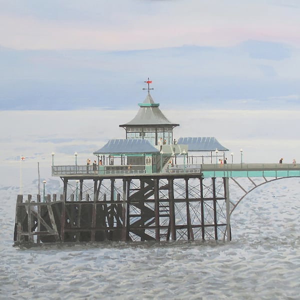 A landscape, Premium print of Clevedon Pier, N.Somerset
