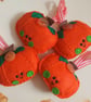 Halloween 'Pumpkin' hanging decoration hand sewn in wool blend felt.  - Image 4