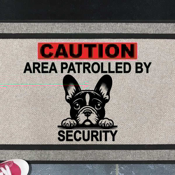 French Bulldog Security Door Mat No.1 - All Weather- 45x70cm 