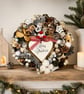 Woodland rustic Christmas wreath Scandinavian winter dried foraged wall hanging  - Image 5