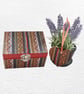 Patterned Stripe Decorated Wooden Trinket Keepsake Box 12cm - Image 5