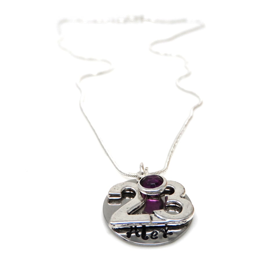 23rd Birthday Gift - Personalised Necklace - Daughter Sister Granddaughter Niece