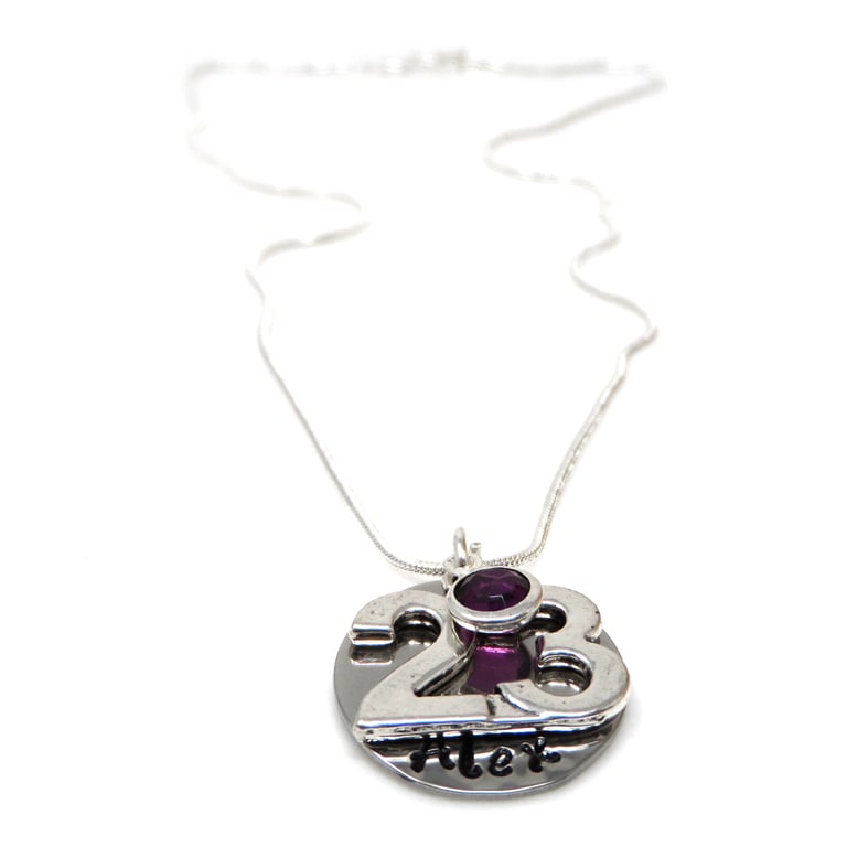 23rd Birthday Gift - Personalised Necklace - Daughter Sister Granddaughter Niece