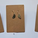 Abalone, Sterling Silver Hoop Earrings 