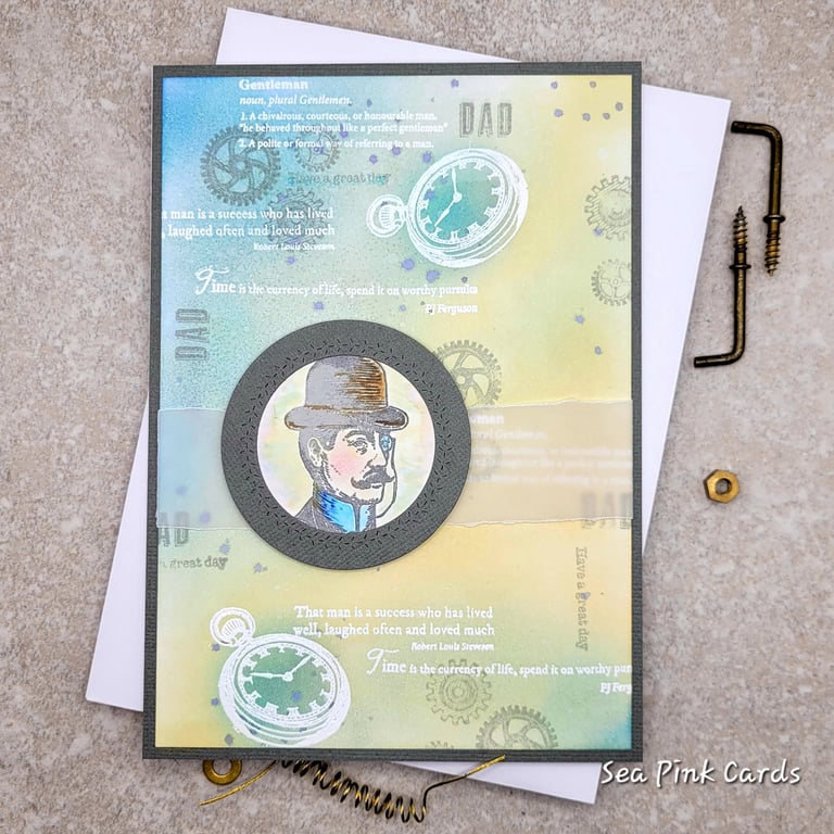 Dad birthday card -  Fathers Day, Steampunk, Retro, Quotes, blank