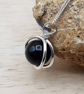 Rainbow obsidian circle pendant - Image 1