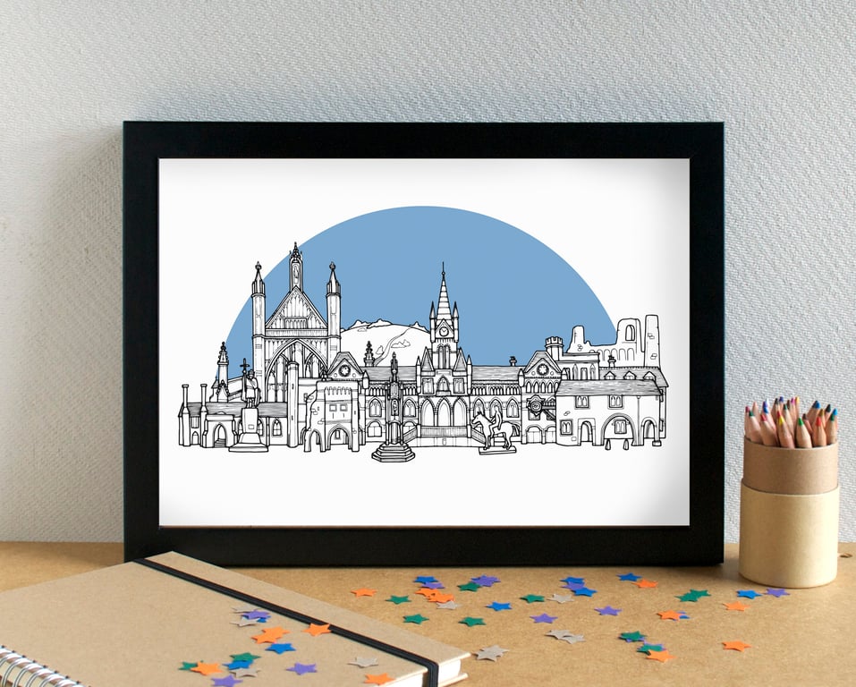 Winchester Skyline Art Print