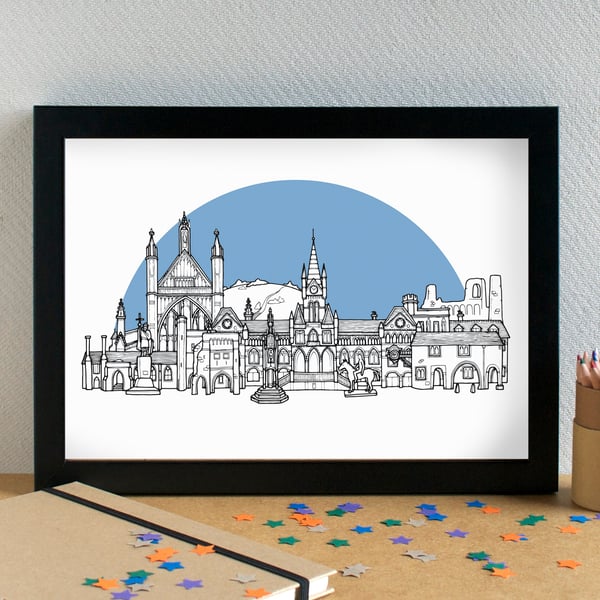 Winchester Skyline Art Print
