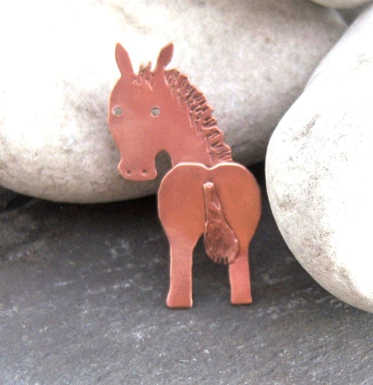 Humorous Horse Brooch