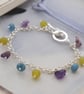 Kyanite, jade & amethyst charm bracelet - Image 1