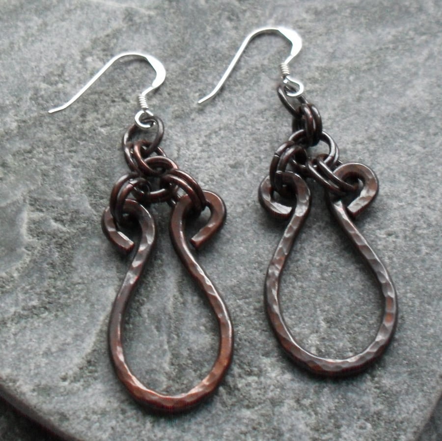 Copper Drop Earrings