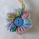 Pretty Crochet Flower Keyring