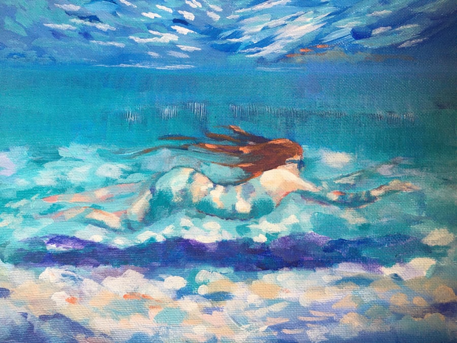 'Into the Blue'  Giclee print of original painting