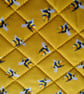 Placemat,  Quilted Heat Resistant, made in 100% Cotton Fabric Gold with Bees - Image 2