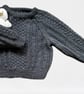 Hand Knitted Grey Cable Pattern Jumper To Fit Age 1 - 2 years - Image 6
