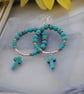 Turquoise hoop earrings  - Image 5