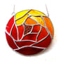 Stained Glass Suncatcher Fire Ball  Autumn Leaves 010 Fireball Art