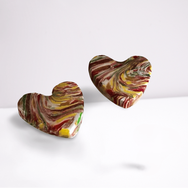 Romantic Illusion Heart Stud Earrings