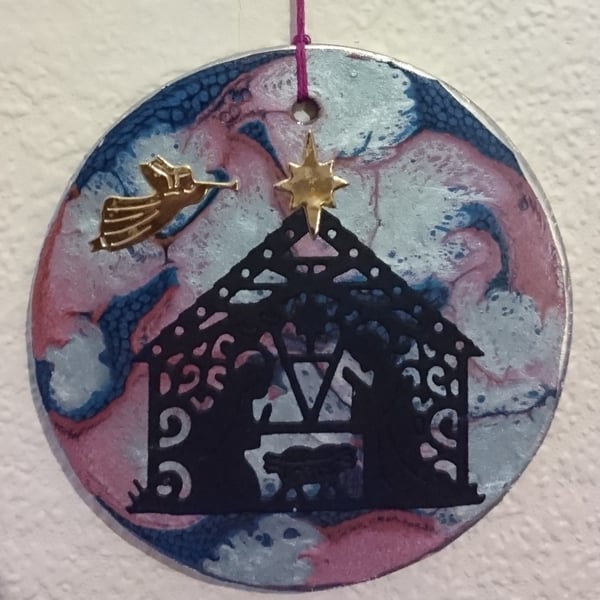 Blue and Pink - Nativity Hanger