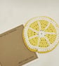 Lemon Slice Crochet Coaster Card 'Bitter & Twisted!'  - Image 3