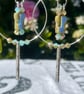 CZECH GLASS HOOPS BOHO creole style silver plate - Image 6