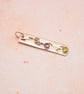 Floral Silver Gemstone Pendant with Amethyst Peridot and Tourmaline  - Image 4