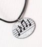 Oval Musical Notes Pendant - Image 3