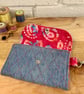 Upcycled Denim & Batik Purse