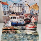 Coastal Scene pop up stepper card