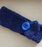 KNITTING PATTERN PDF Blue Button Headbands - Image 1