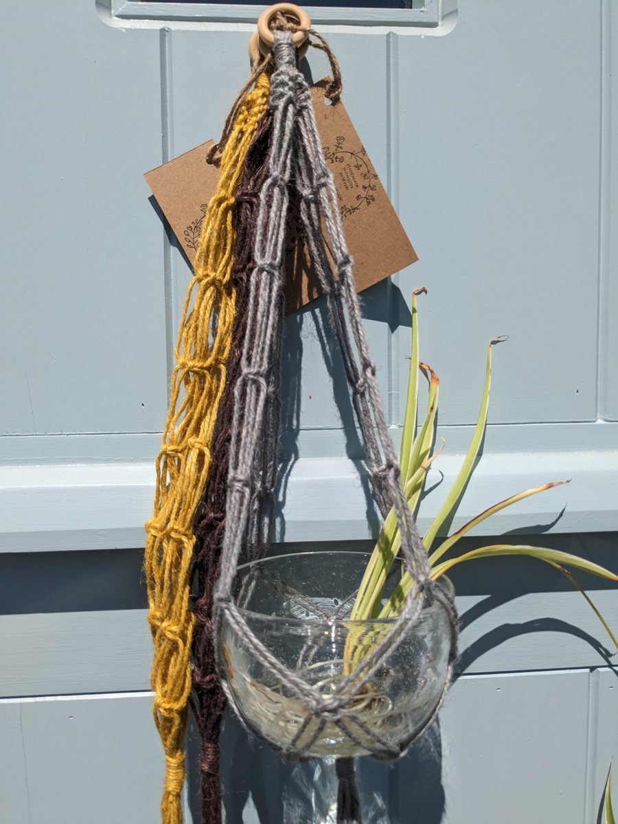 Beautiful Bundle 3 Macramé Plant Pot Holder Hanging Baskets