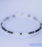 Black Spinel Sterling silver &  Rose Quartz dainty handmade beaded bracelet - Image 6